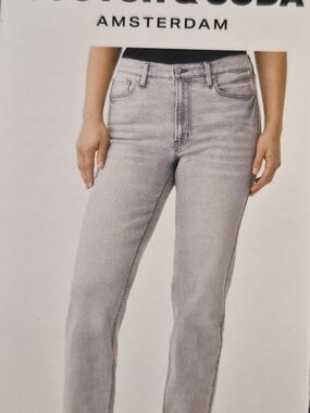 Scotch & Soda Light Gray Straight-Leg Jeans